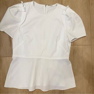 Elie Tahari peplum short sleeve blouse